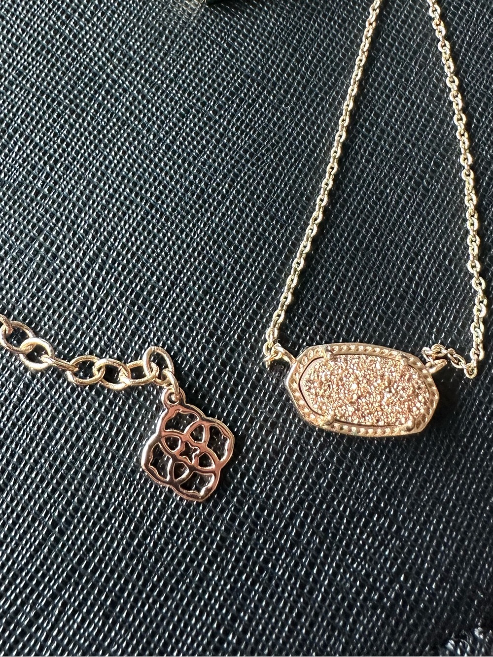 Kendra Scott Druzy Stone Necklace Gold Tone